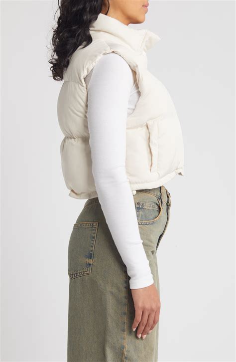 Thread & Supply Crop Puffer Vest | Nordstrom | White vest outfit ...