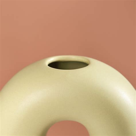 Donut Oval Vase Light Green Online - Premium Vase | Nestasia
