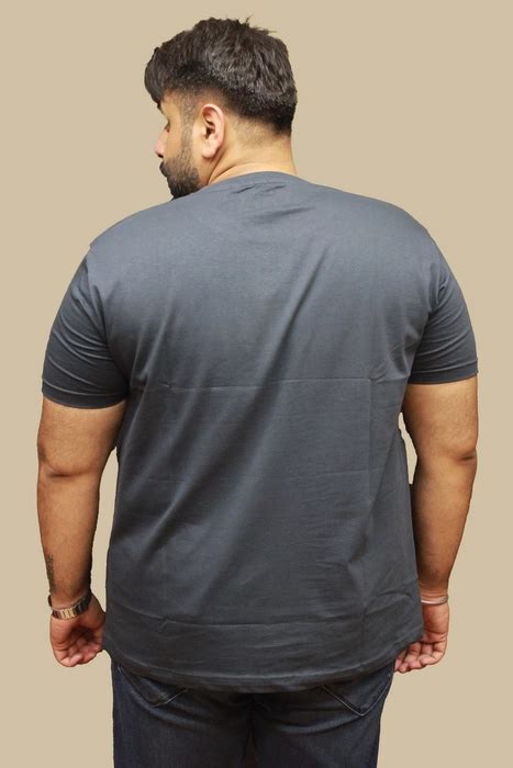 Plus-Size Navy Blue Round Neck Motivation T-Shirt | Shop Now