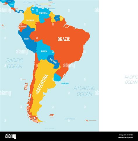 Map of latin america and capitals
