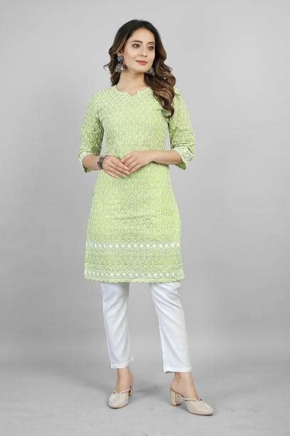 Chikankari Short Kurti - Buy Chikankari Short Kurti online at Best ...