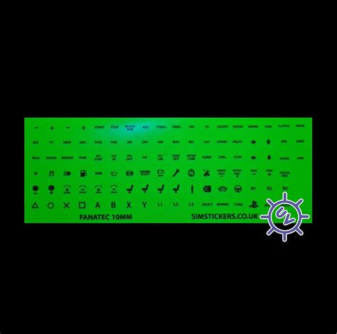 FLUORESCENT GREEN Fanatec 10mm Stickers for Various | Ubuy India
