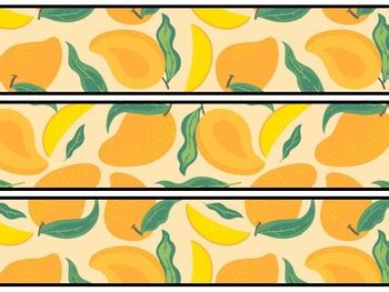 Fruits, Mango Bulletin Board Decor Kit, Fruits, Mango Letters school ...