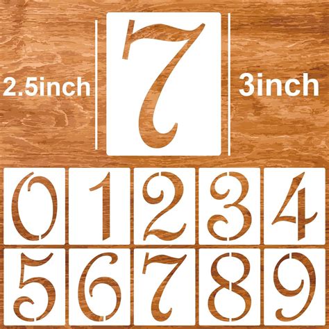 Buy 3”Number Stencils 0-9 Mailbox Number Stencil for House Address ...