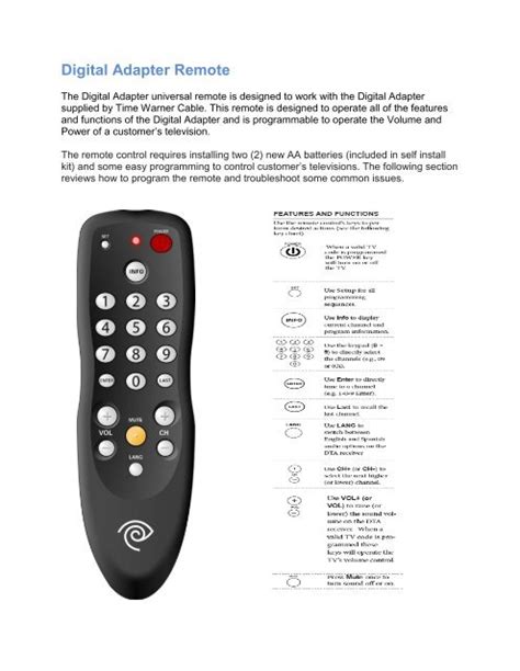 Image result for Time Warner Cable Remote Programming