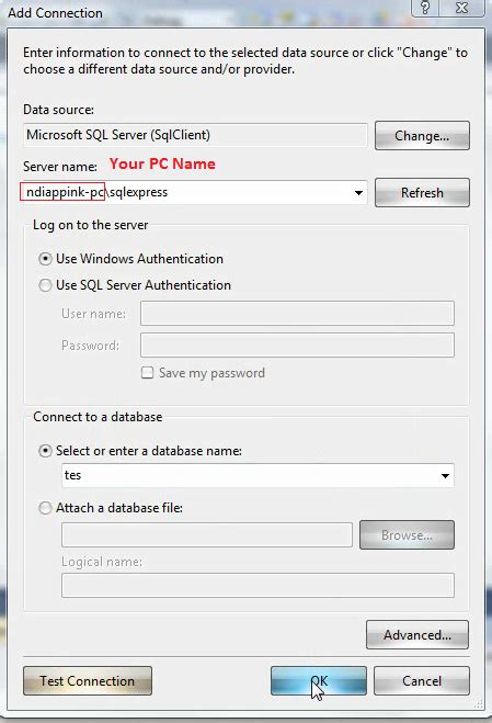Visual Studio Database Connection 的图像结果