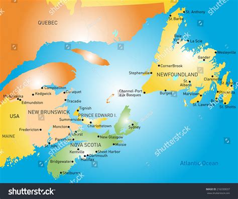 Carte provinces maritimes canada : 199 images, photos et images vectorielles de stock | Shutterstock