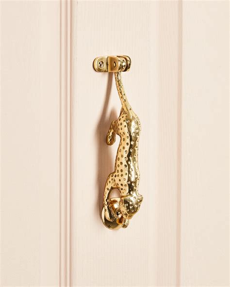 Leopard Gold Metal Door Knocker | Oliver Bonas