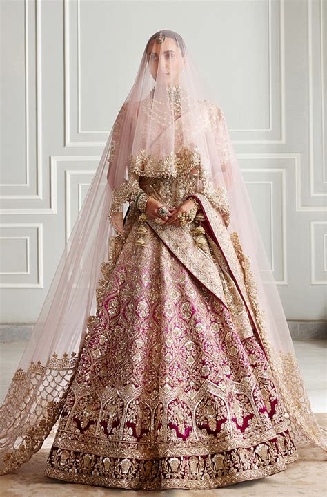 Pink Dual-Tone Badla Lehenga Set – Manish Malhotra