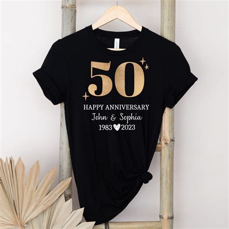 50th Wedding Anniversary Shirt,personalized Couple Anniversary ...