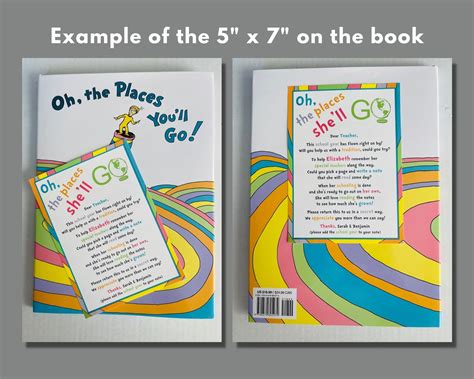 Oh the Places You'll Go Instruction Letter for Teachers to Sign Book ...