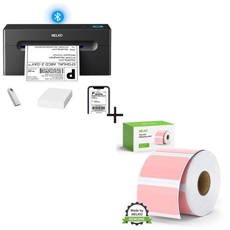 Buy Nelko Thermal Label Printer 4X6 (Black), with 2.25" x 1.25" Direct ...