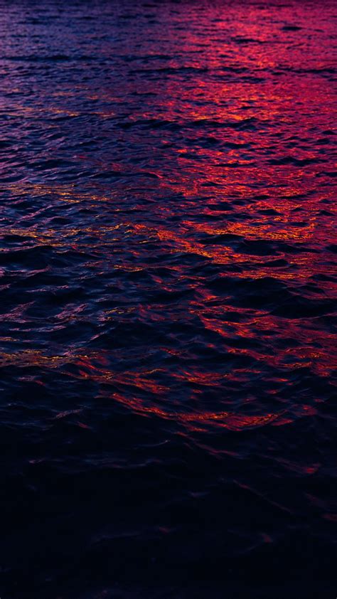 Download wallpaper 1440x2560 water, surface, ripples, waves, gleam qhd ...