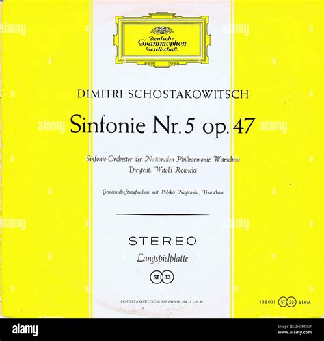 Shostakovich Symphony 5 - Rowicki DGG Tulips - Classical Music Vintage ...