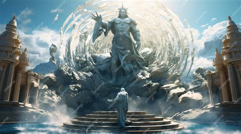 Premium Photo | Fountain of knowledge digital art illustration ...