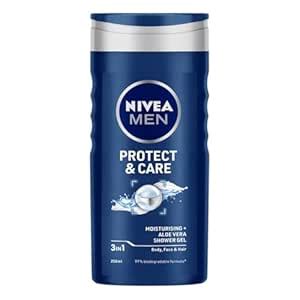 NIVEA Men Body Wash,Protect & Care with Aloe Vera, Shower Gel for Body ...