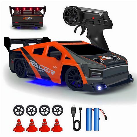 HTURCCOP RC Drift Car 2.4GHz 1:24 Scale 4WD High Speed Remote Control Cars Vehicle with LED ...