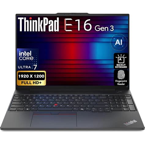 Lenovo ThinkPad E16 Gen 3, FHD+ 16" Display, Intel 16-Core Ultra 7-255H ...