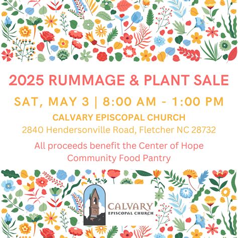 2025 Rummage and Plant Sale — Calvary Episcopal Church