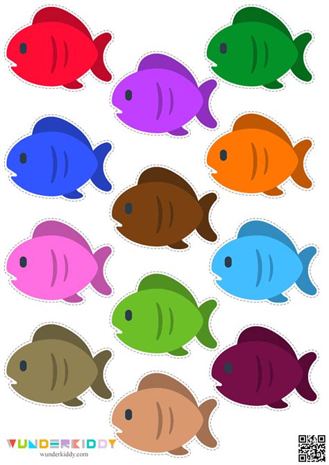 Printable Fish Bowl Color Matching Activity for Kindergarten | Fish ...