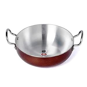 Buy EMBASSY Aluminium Hammered-Tone (Colour) Kadhai (12) Online at Low ...