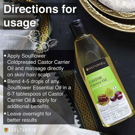 Buy SOULFLOWER CASTOR CARRIER OIL (225ML) & ROSEMARY ESSENTIAL OIL ...