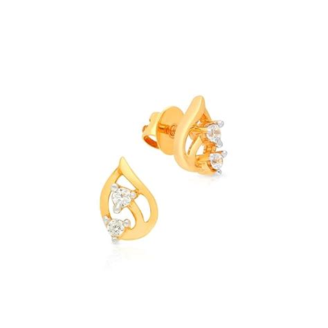 Malabar Gold & Diamonds 18K Gold Earrings For Women - 18K (750) BIS ...