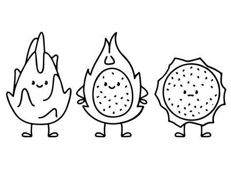 20+ Dragon Fruit Coloring Pages - Free Printable PDF & Online Coloring