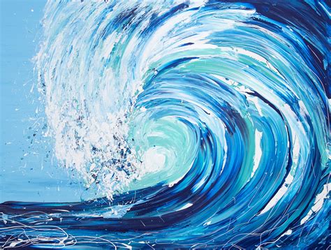 'Wave Series' | Wave painting, Ocean painting, Ocean art