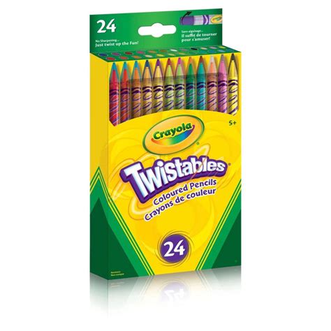 Crayola Twistables Coloured Pencils, 24 Count — Toycra