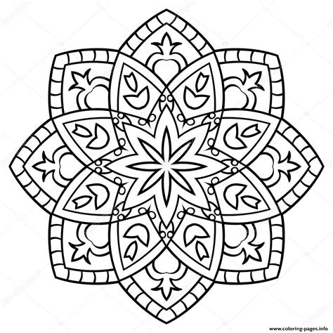 Mandala Easy And Fun Kids Coloring page Printable