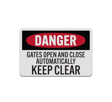 Image result for Ext Gate Open Automatically Sign