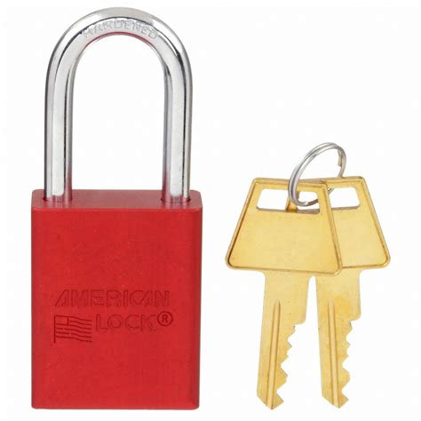 AMERICAN LOCK Red Lockout Padlock, Alike Key Type, Master Keyed: No ...