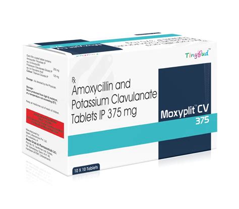 Moxyplit CV 375 Tablet (Amoxycillin 250mg + Clavulanic Acid 125mg)