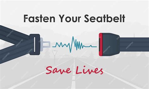 Premium Vector | Fasten your seatbelt concept drive safe and safety first vector illustration