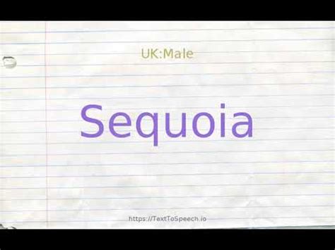 How to pronounce sequoia - YouTube