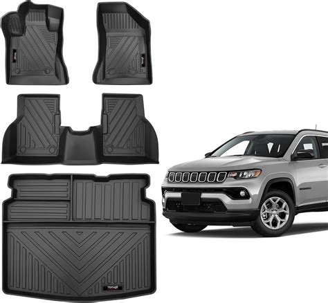 for 2017-2024 Jeep Compass Floor Mats & Cargo Trunk Liner All Weather ...