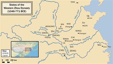 Map of Western ZHOU The Zhou Dynasty (1046-256 BCE) was the longest ...