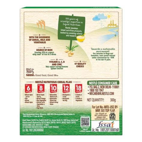 Nestle Cerelac Baby Cereal with Milk, Multigrain Dal Veg, From 12 to 2 ...