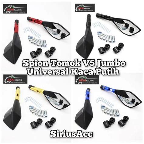 Jual Spion Tomok V5 Jumbo Kaca Putih Universal Nmax Scoopy Genio Aerox ...