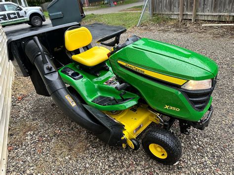 42" John Deere X350 Lawn Tractor W/ Rear Bagger! Only 27 Hours!! - Lawn ...