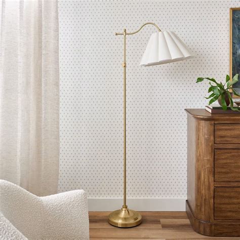 Odette Floor Lamp with Scallop Shade in 2025 | Floor lamps living room ...