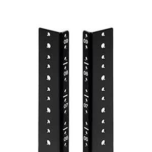 NavePoint 9U Vertical Rack Rail Pair DIY Kit with Hardware, Black ...