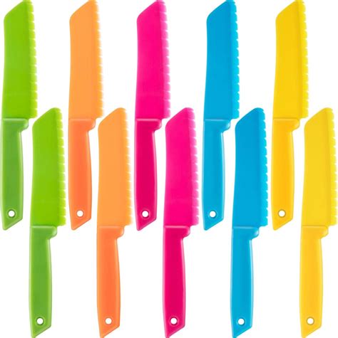 Amazon.com: JOVITEC 10 Pieces Kid Knife Plastic Kids Safe Knives for ...
