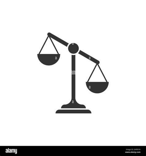 Scales icon in flat style. Libra vector illustration on isolated background. Mass comparison ...