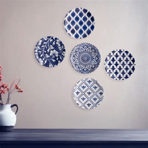 Buy Mediterranean Mosaic Wall Plates Set of 5 Online - Nestroots