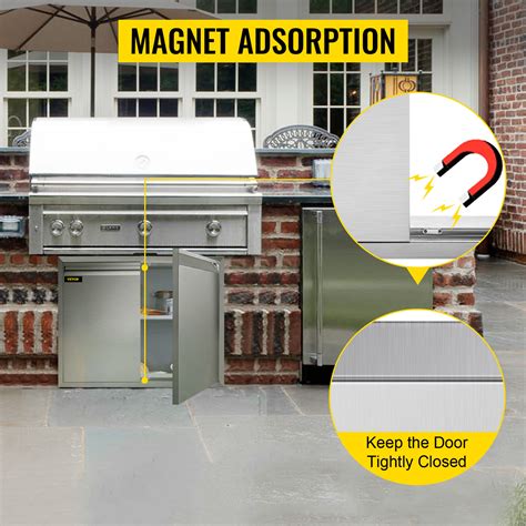 VEVOR Double Access Door, 30''Wx21''H Outdoor Kitchen Door, Double Wall ...