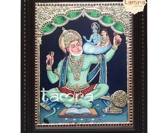 Buy Panchmukhi Hanuman Tanjore Painting, Hanuman Wall Art, Hanuman ...