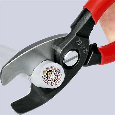 KNIPEX KNIPEX 95 11 200 Cable Shears with twin cutting edge plastic ...