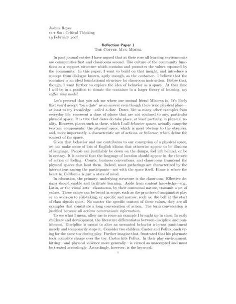 Image result for Reflection Paper